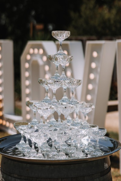 Adams Peak Champagne Tower photo by Nicole Butler
